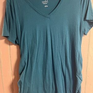 Isabel Maternity by Ingrid & Isabel Teal V-Neck Tee